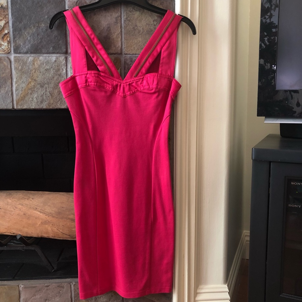 Hot pink bodycon dress by Ted Baker